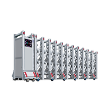 Portail télescopique électrique automatique en alliage d'aluminium avec suspension, télécommandé, pour écoles, parcs commerciaux