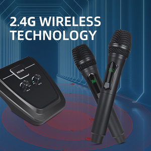 Sistema de micrófono inalámbrico profesional de 2,4G, micrófono dinámico de mano inalámbrico de frecuencia fija de doble canal para fiesta de Karaoke - Product Image 3