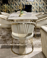 Chaise de salle à manger en velours et acier inoxydable, très vendue, chaises d'appoint élégantes pour hôtel, restaurant, mariage, salle à manger, salon