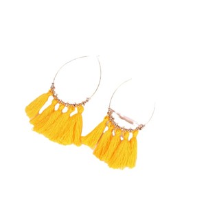 Water Drop Shape Tassel <b>Earrings</b> Zinc Alloy <b>Gold</b> Plated Bohemia Style Women's Party Fashion <b>Dangle</b> <b>Earrings</b> - Product Image 5