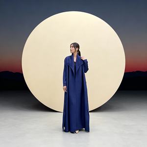 Robe Abaya en Polyester Plissée Imprimée Personnalisée de Haute Qualité pour Femmes Musulmanes, Vêtement Élégant pour Occasions Spéciales - Product Image 4