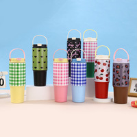 Bouteille d'eau isotherme 30oz pour femme, design floral exquis, double mode de consommation, cadeau de rentrée scolaire pour filles, tasse à thé/café froid
