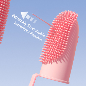 135 °   Brosses à dents à poils doux en TPR, brosse à dents double doigt <span class=keywords><strong>pour</strong></span> chats, chiens, chiots, chatons, soins dentaires, nettoyage des dents - Product Image 3