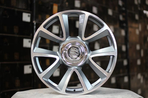 Cerchi in Lega Forgiati a Cinque Razze su Misura 20-22 Pollici per Rolls Royce Phantom/<span class=keywords><strong>Ghost</strong></span>/Cullinan - Colore Personalizzato Grigio Canna di Fucile - Product Image 2