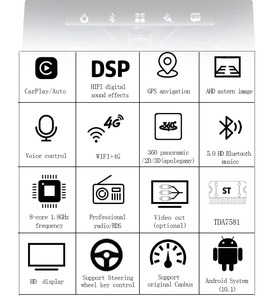 Autoradio Universale TS10S 8-Core Android 12 con Schermo Touch da <span class=keywords><strong>9</strong></span>/10 Pollici, CarPlay Wireless, Multimedia Video, Elettronica Auto - Product Image 6