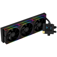 Refroidisseur de processeur liquide AIO Thermalright Core Matrix 360 Vision ARGB noir et blanc avec écran IPS 360 mm et ventilateur PWM pour PC de bureau de jeu