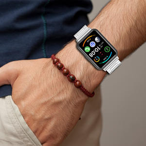 Correa de reloj de tres cuentas Correa de reloj de acero inoxidable para <span class=keywords><strong>Huawei</strong></span> <span class=keywords><strong>Watch</strong></span> <span class=keywords><strong>Fit2</strong></span> - Product Image 3