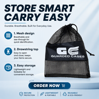 Sac à cordon OEM personnalisé de haute qualité pour balles de golf, en tissu maille polyester, avec impression de logo et de taille, pour usage domestique