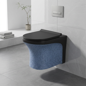 Armoire d'eau suspendue au mur en céramique de qualité A indienne de designer Rétro Noir EWC Toilettes sanitaires Style européen - Product Image 4
