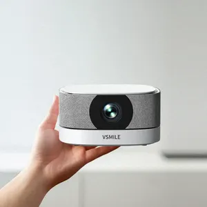 Vsmile Neueste V361BY Full HD 4K Unterstützung Android Smart tragbares 3D-Hologramm Mini tragbarer Heimkino und Außenprojektor