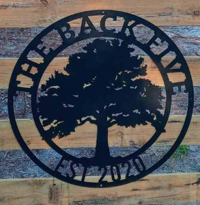 Haute qualité moderne Vertical rond <span class=keywords><strong>noir</strong></span> <span class=keywords><strong>montagne</strong></span> ornement arbre en fer forgé poisson métal décoration murale pour anniversaire - Product Image 2