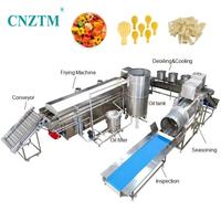 Chaîne de production de machines à frire automatiques CE pour snacks croustillants 3D, chips, aliments soufflés et craquelins de crevettes