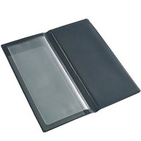 Dompet Organizer Kompak untuk Pelayan Restoran dengan Kantong Uang dan Tempat Pulpen, Warna Hitam, Dilengkapi Kantong Transparan