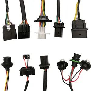 Custom automobile headlight wiring harness assembly