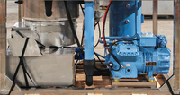 Compresseur et moteur de pompe pour machine à glace en tube industrielle et commerciale de 5 tonnes |   Installation de fabrication de glace automatique à refroidissement par air/eau, production stable