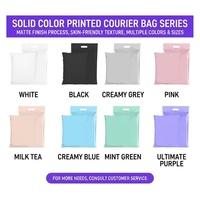 Enveloppe d'expédition en plastique PE rose avec logo imprimé personnalisé, poignée durable en polyéthylène, sac pour coursiers avec poignée