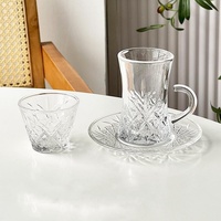 Verres à thé marocains avec coffret cadeau ensemble de tasses à thé de luxe impression personnalisée verres à thé à eau et à vin ou tasses
