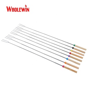 Que Nướng Marshmallow Kiểu Nố<span class=keywords><strong>i</strong></span> Dà<span class=keywords><strong>i</strong></span> BBQ Đầy Màu Sắc Để Cắm Trạ<span class=keywords><strong>i</strong></span> Bbq - Product Image 6