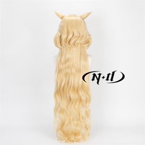 <span class=keywords><strong>Peluca</strong></span> de Cosplay ND Viviana Premium Resistente al Calor, 130% de Densidad, del Juego Arknights, <span class=keywords><strong>Caballero</strong></span> de las Velas, Cabello Largo Marrón Claro, Fibra Sintética - Product Image 3