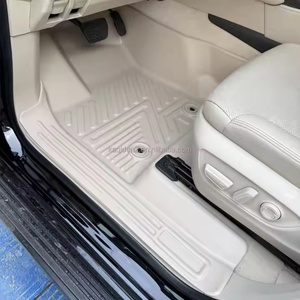 KQD TPE Waterproof 5D Non-Skid Car <b>Floor</b> Mat for LAND CRUISER 2023 Beige Color Full Set - Product Image 2