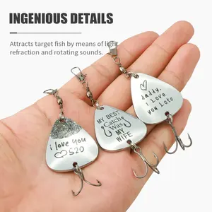 TGD Meilleur kit de leurres de pêche en métal 5 pièces/ensemble, cuillère de pêche 95 mm 12 g, kit d'appâts de pêche pour la truite, cadeau de la fête des pères, leurres de pêche, pêcheur - Product Image 4