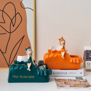 Decorative Accessories Resin Multifunctional Tissue <strong>Box</strong> Bow <strong>Tie</strong> Cat <strong>Storage</strong> <strong>Box</strong> - Product Image 4