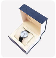 Boîte de montre de luxe personnalisée en carton, légère, avec fermeture à bouton, pour le rangement de bijoux pour hommes et femmes, vente en gros