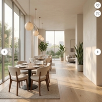 Chaise de salle à manger en cuir avec dossier rembourré, design minimaliste moderne, confortable, mobilier d'hôtel et de maison, luxe léger