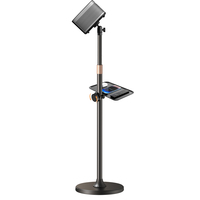 Support de projecteur et de téléviseur en alliage d'aluminium miniature avec élévateur rétractable, longueur réglable 65-120 cm, capacité de charge 5 kg, utilisation universelle