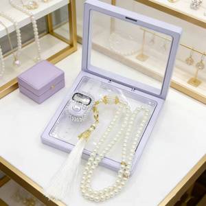 YASEEN - Tasbeeh de Cristal Brillante Pulido a Mano de 6 mm, 99 Cuentas, Estilo Étnico, Cuatro Estaciones, con Caja de Regalo de Terciopelo - Product Image 1