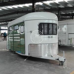 Remolque Semirremolque para Caballos con Ángulo de 2/3, Galvanizado en Caliente, Personalizado, Modelo 2025, Remolque de Transporte de Caballos con Carga en Ángulo 3HAL-S - Product Image 5