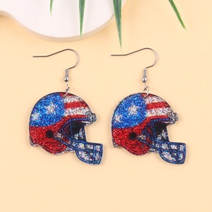 Boucles d'oreilles magnétiques drapeau pour enfants, bijoux de fête tendance pour oreilles non percées - Product Image 2