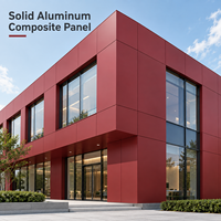 Panneau composite en aluminium et plastique blanc solide revêtu de PE, prix usine, 4x8, plaque ACP pour façade extérieure d'hôtel