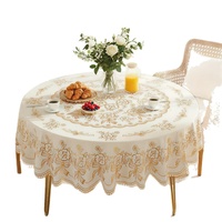 Nappe jetable en PVC tissé, imperméable et résistante à l'huile, style moderne, diamètre 150 cm, motif imprimé personnalisable pour usine