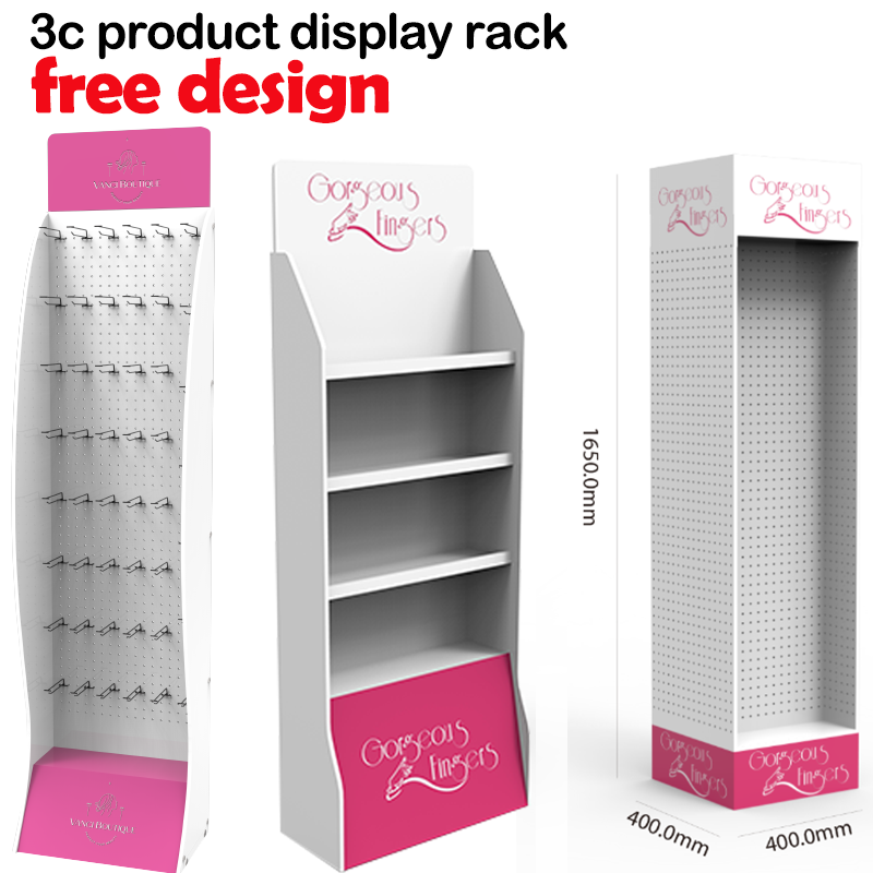 Customizable Floor Standing Mobile Phone Store Headphone Mobile Accessory Display Stand — view 3