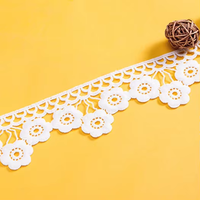Dentelle de broderie de couleur de teinture personnalisée de haute qualité coupe en gros dentelle de lait de polyester de lait