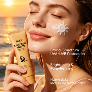 Private Label IREV <b>Sunscreen</b> Lotion 50ml <b>for</b> Block Ultraviolet Rays Prevent <b>Tanning</b> Sunburn And Delay Skin Aging Refreshing Skin - Product Image 2