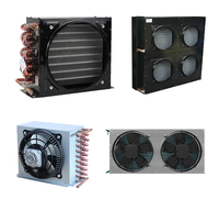 Condenseur refroidi par air avec ventilateur axial, condenseur de réfrigération à tubes en cuivre et ailettes en aluminium pour chambre froide, climatiseur HVAC