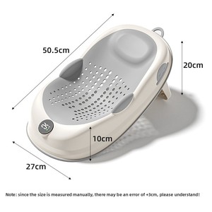 Сетка-подушка для купания новорожденных, универсальная подставка для ванночки, складная, с датчиком температуры - Product Image 3