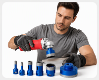 Pacha Tool M14 – Kit de forets diamantés brasés sous vide pour carrelage, verre, béton et maçonnerie