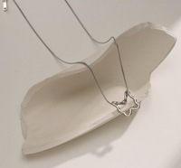 Collier coeur en or pour femmes collier pendentif papillon bijoux de mariage délicats en acier inoxydable cadeau de fête des mères