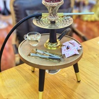 Ensemble de narguilé Shisha vintage avec boîte cadeau, narguilé de table en bois Chicha, grande pipe à eau, 45cm