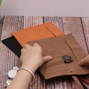 Custom logo Travel <b>Watch</b> Pouch Durable Business Bag Capacity <b>Watch</b> Storage Bag Soft PU Leather <b>Watch</b> Rolls - Product Image 5