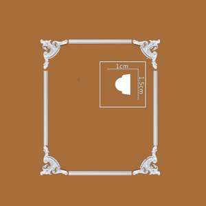 ポリウレタン製コーナートリム装飾花柄アクセント テレビ背景壁丸角天井トリム ヨーロピアンスタイル写真ホテル - Product Image 6