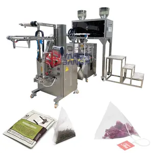 2gr 5gr Automatische Verpakkingsmachines Voor Kleine Granule Driehoek Nylon Mesh Theezakje