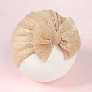 Cappello per bambini all'ingrosso primavera estate sottile da ragazza traspirante in maglia di fiori cappello per bambina carino cappello tinta unita con fiocco - Product Image 6