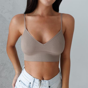 Soutien-gorge de Sport <span class=keywords><strong>court</strong></span> pour femmes, débardeur, camisole, couleur noir et <span class=keywords><strong>blanc</strong></span>, pour le Fitness, grande quantité commander, été, - Product Image 1