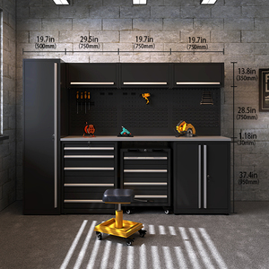 JZD OBM Nuevo Gabinete <span class=keywords><strong>de</strong></span> Herramientas Combinado Negro Grande <span class=keywords><strong>de</strong></span> Acero <span class=keywords><strong>para</strong></span> <span class=keywords><strong>Taller</strong></span> con <span class=keywords><strong>Banco</strong></span> <span class=keywords><strong>de</strong></span> <span class=keywords><strong>Trabajo</strong></span> Extraíble <span class=keywords><strong>para</strong></span> Almacenamiento <span class=keywords><strong>de</strong></span> Herramientas <span class=keywords><strong>de</strong></span> <span class=keywords><strong>Madera</strong></span> y Aluminio en Garaje - Product Image 2
