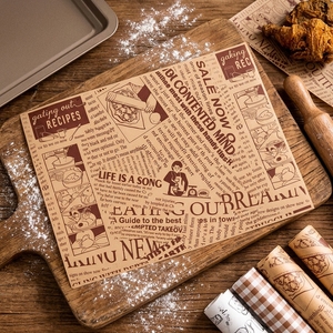 Papier sulfurisé imprimé alimentaire personnalisé pour panier de cuisson vapeur, gâteau basque, papier silicone antiadhésif - Product Image 3
