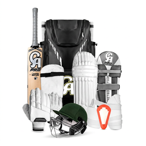 Kit completo de críquet CA Pro Pro Limited Edition, equipo de protección, kit completo de entrenamiento, bolsa, casco, bate de críquet de mimbre inglés - Product Image 1